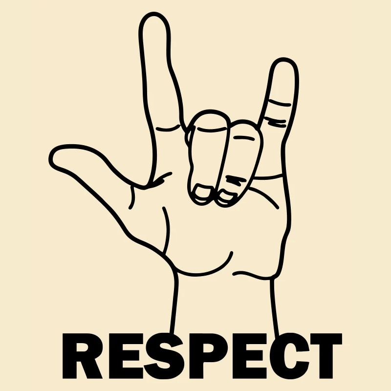 Respect des gestes de la main avec le texte RESPECT