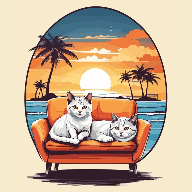 Cats on sofa