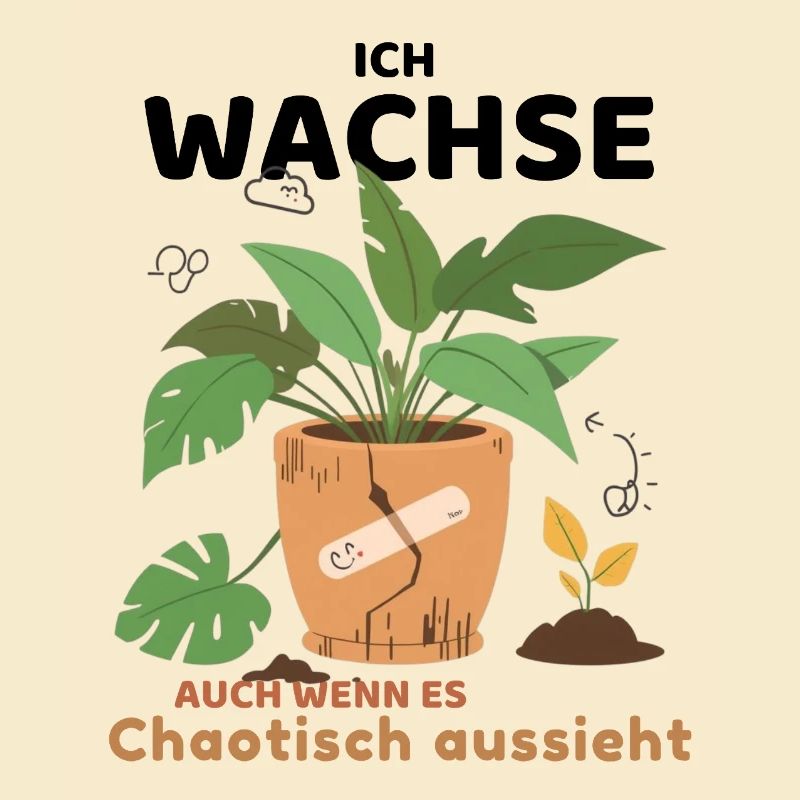 Ich wachse, auch wenn es chaotisch aussieht