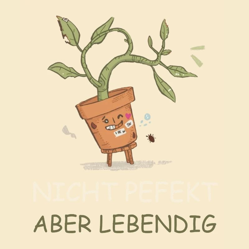 Lebendige Topfpflanze mit Witz