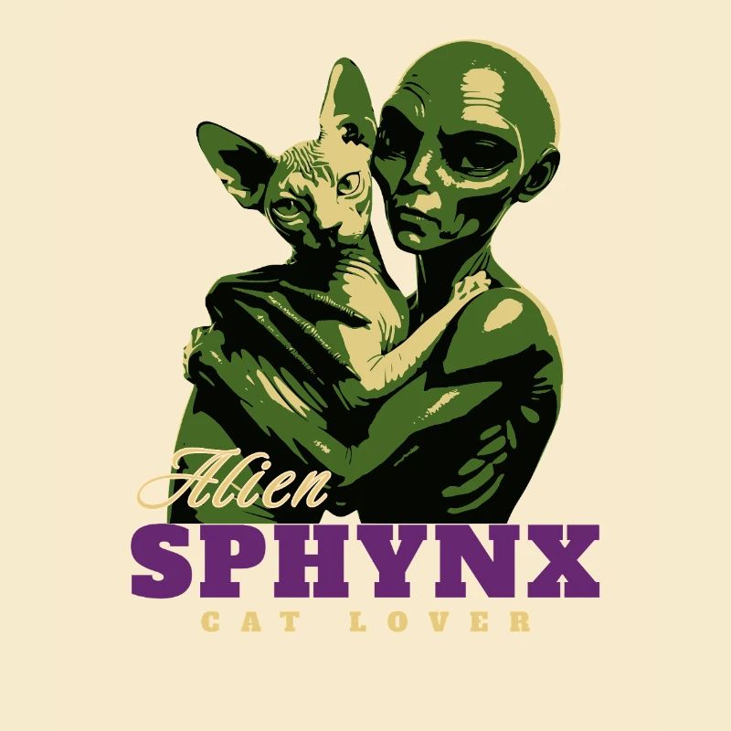 Green Alien Sphynx Cat Lover