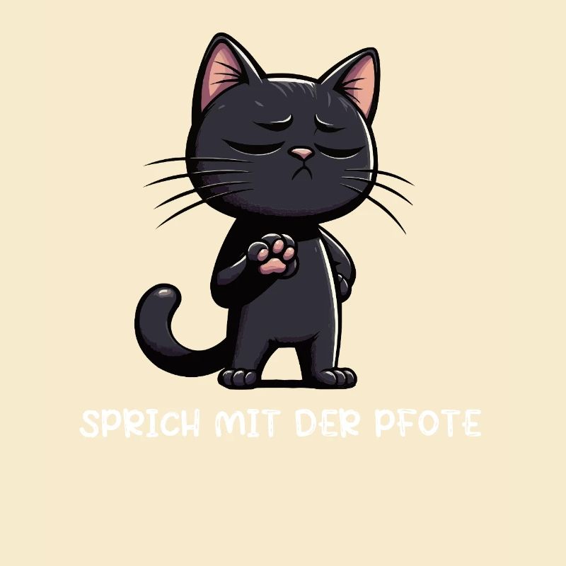 Sprich mit der Pfote Katze Katzen Schwarze Katze 