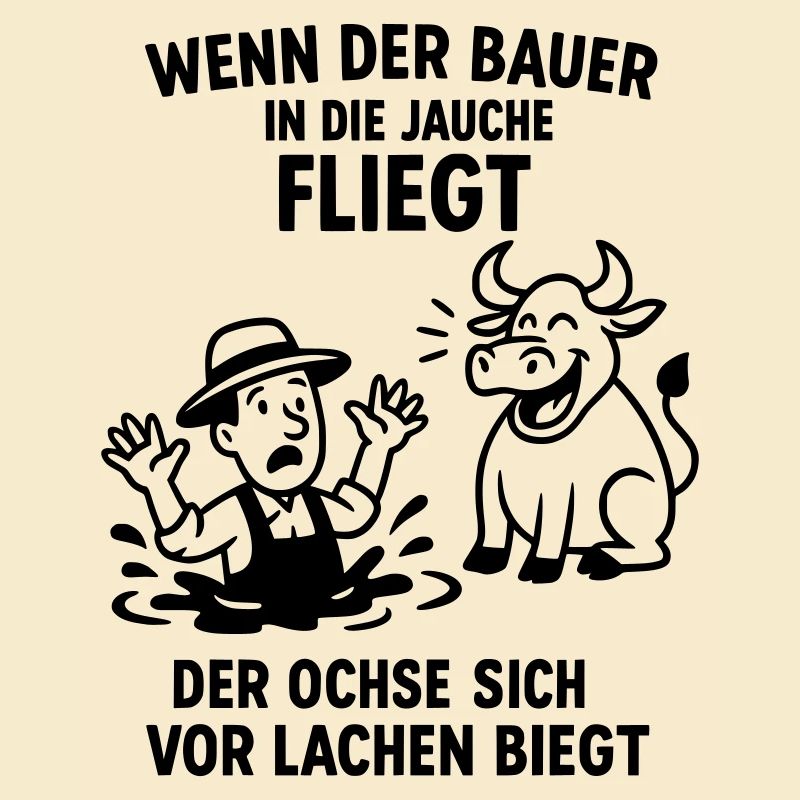 Farmer Slurry disant blague Bœuf