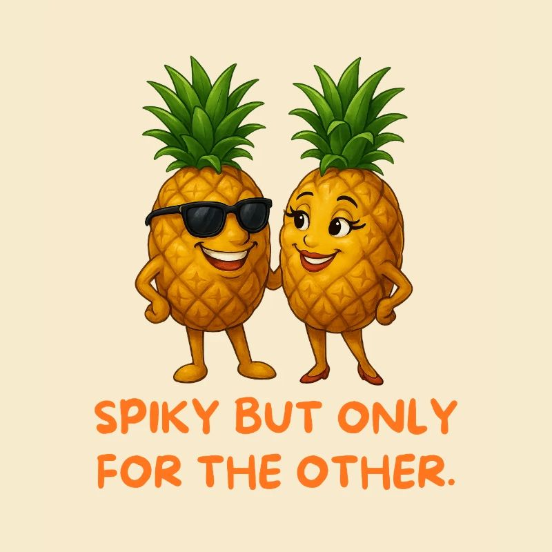 Pineapple Couple Saying Design