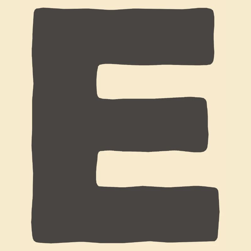 Minimaler Buchstaben E Fett Monogramm-Typografie