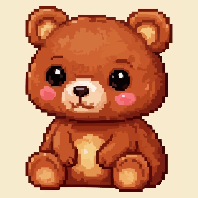Teddy Bear Pixel Comic