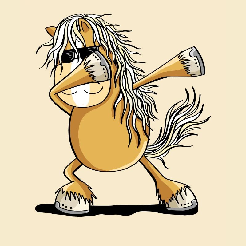 Cooles Dab Dance Pferd Dabbing Pony Comic
