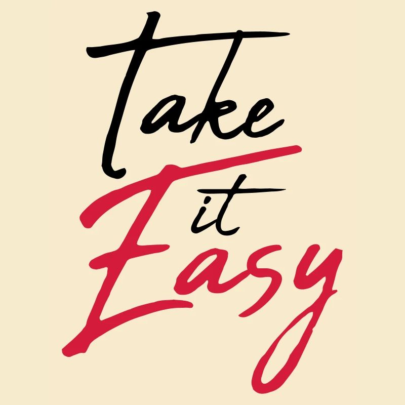 ruhig cool take it easy logo design text chill ein