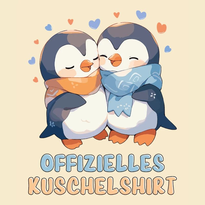 Official Cuddly Shirt Penguins Love Heart Sweet