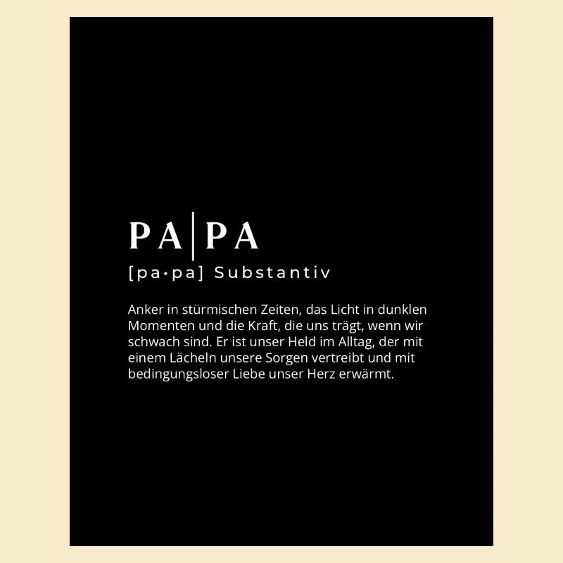 Vatertag Asthetisch Modern Einfach Papa Spruch