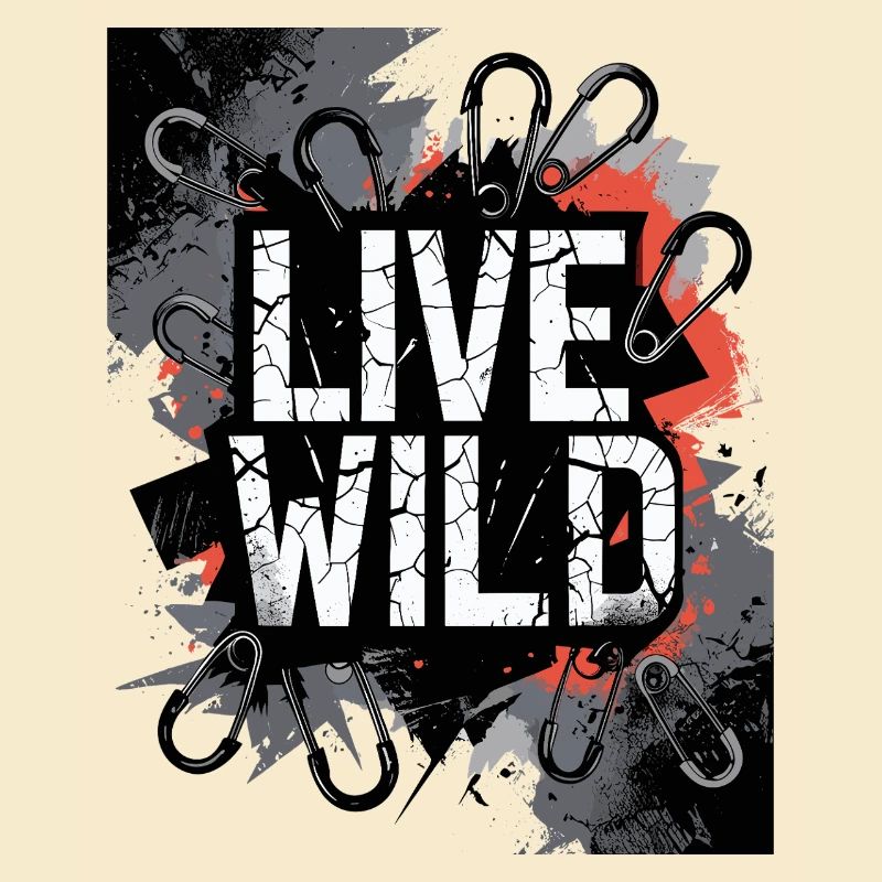 Live Wild Graffiti Design