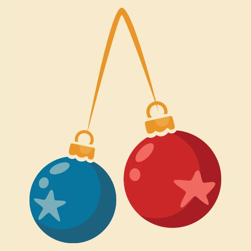 Bunte Weihnachtskugeln Deko Design