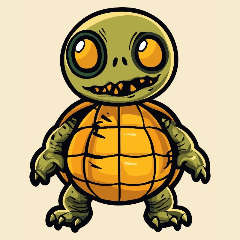 Turtle Halloween Comic Funny