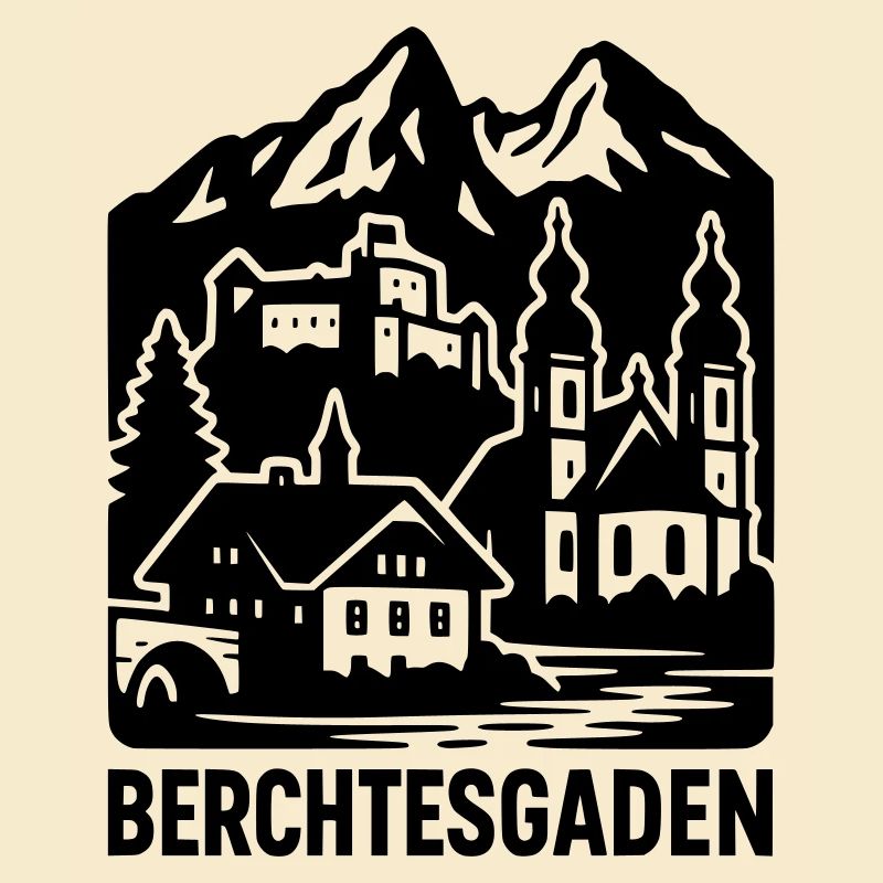 Silhouette de Berchtesgaden Point de repère