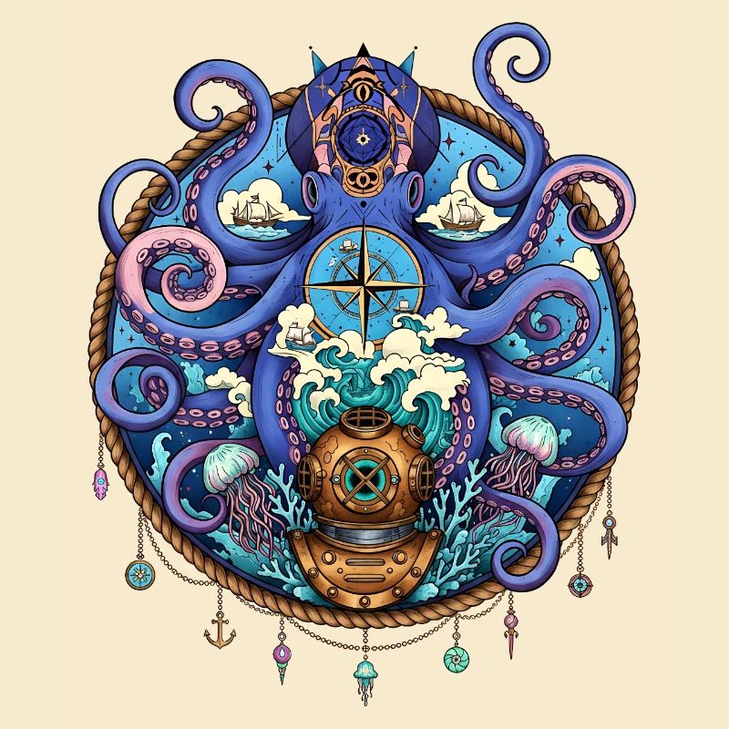 Nautical Squid Compass