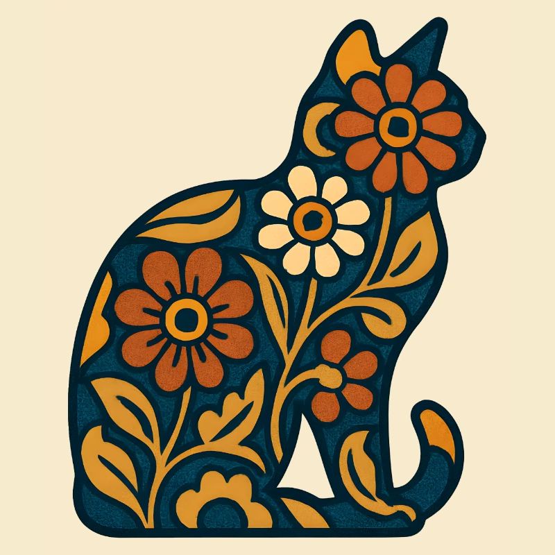 Fleur Chat Indigo