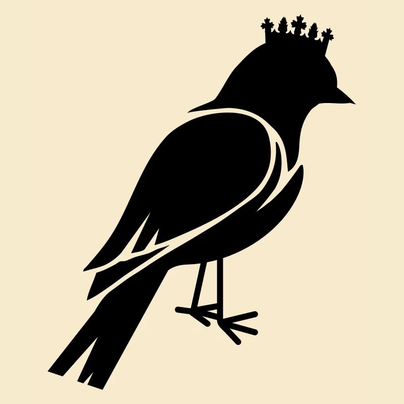 Le petit oiseau avec une couronne