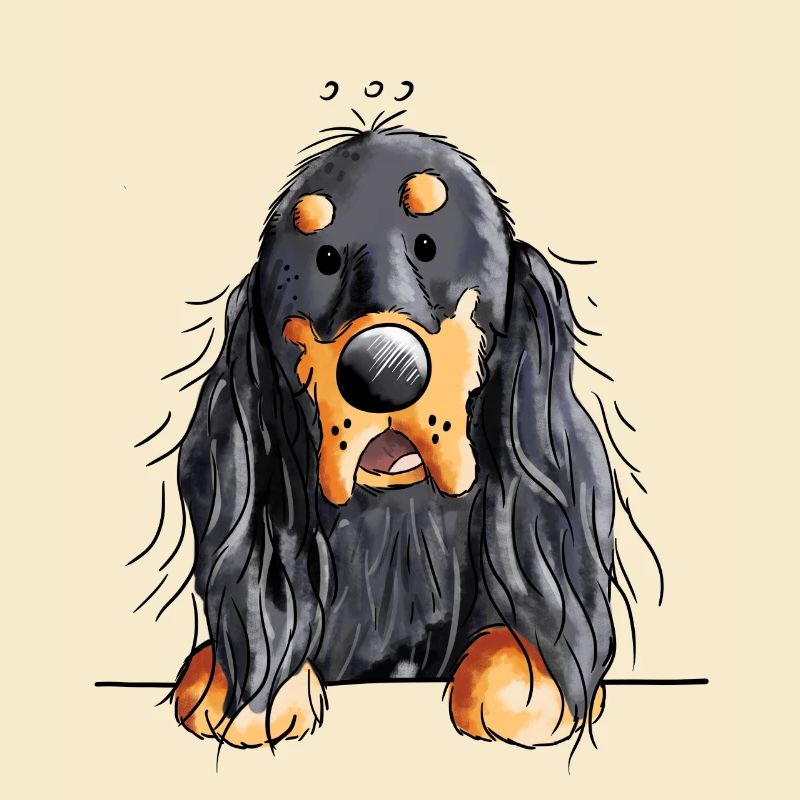 Drôle Gordon Setter dessin animé - Chien - Cadeau