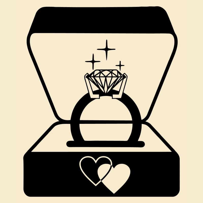 Bague de mariage bijoutier dans la boîte