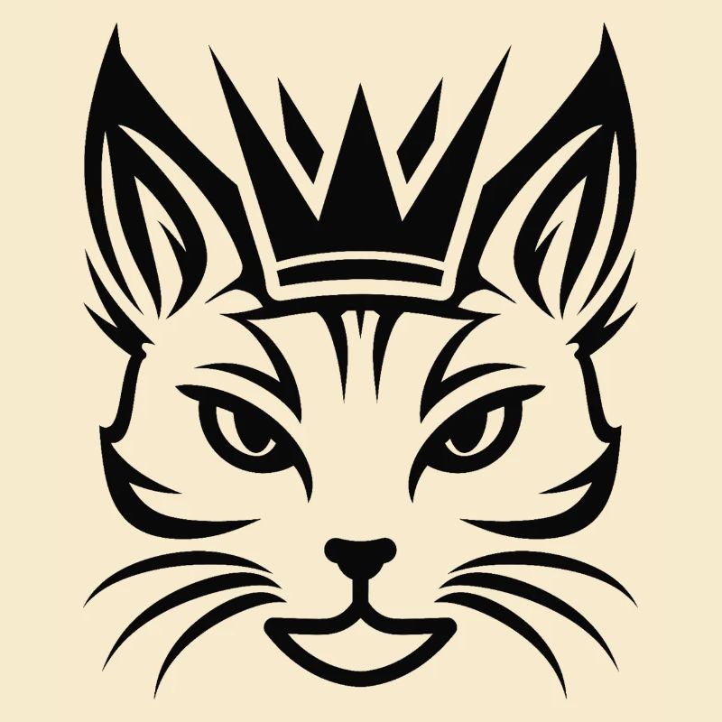 Katze mit großer Krone