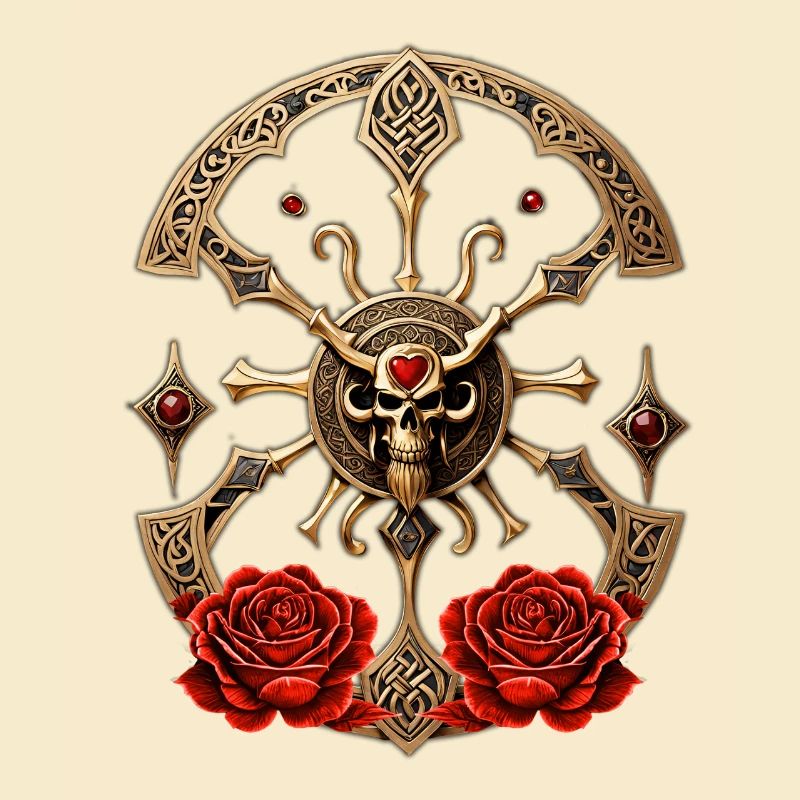 Eternal Bond: Celtic knots in Gothic elegance.