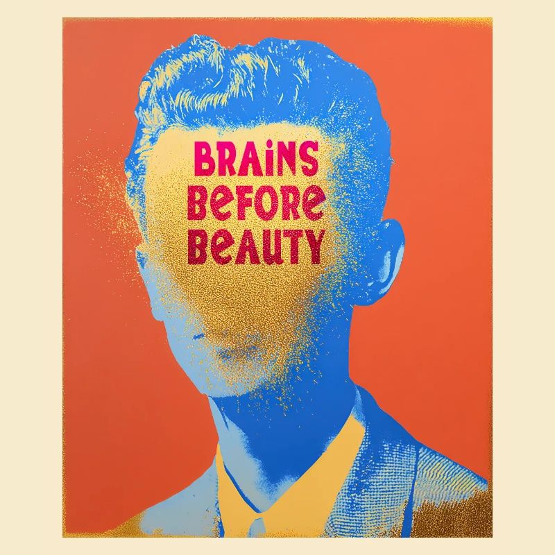 Thought person with a message