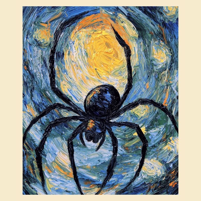 araignées araignées Halloween style Van Gogh