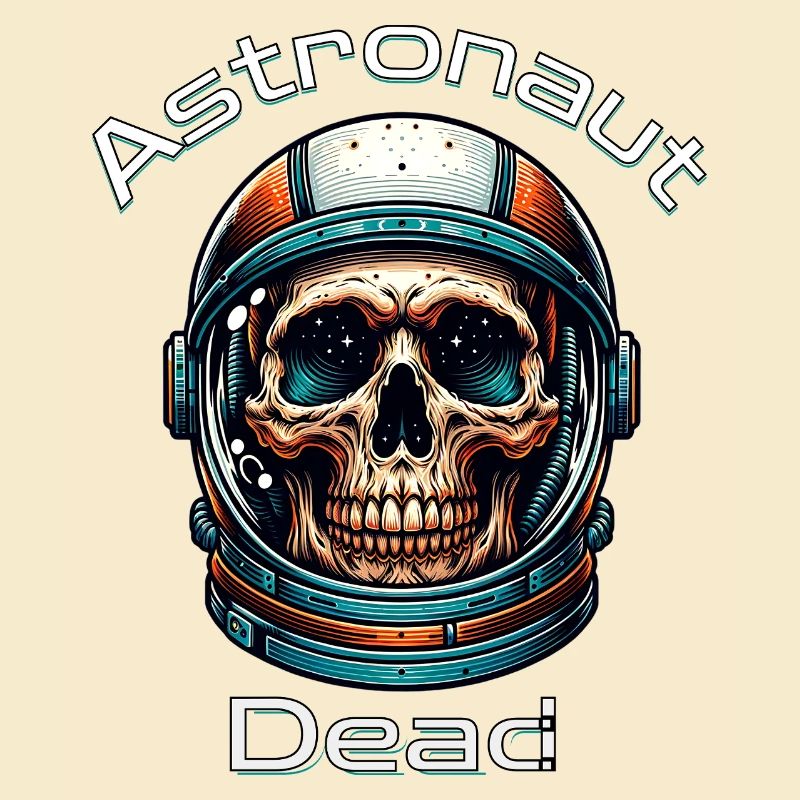 Crâne d’astronaute dans l’espace