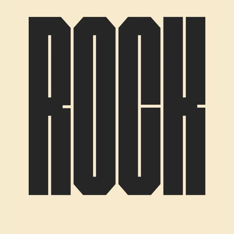Bold and minimal geometric Rock logo