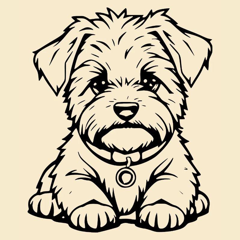 Le petit chien noir mignon