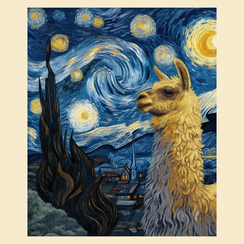 Lama Van Gogh Starry Night