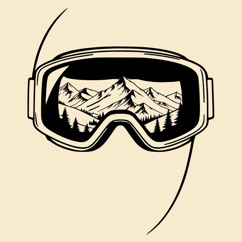 Gipfelblick Skibrille Grafik