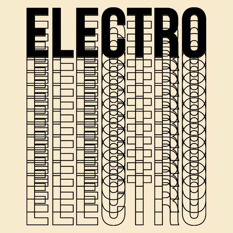 Electro music typography logo design