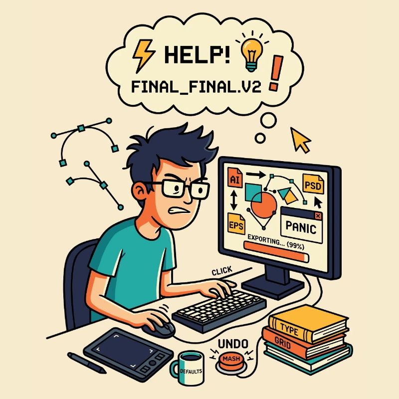 Graphiste Designer Chaos Export Panic