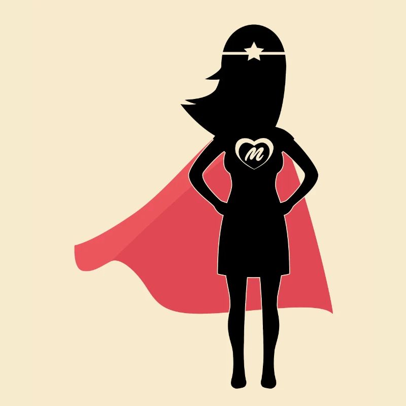 Super Mom Muttertag Mutter Mama Oma Mami Geschenk