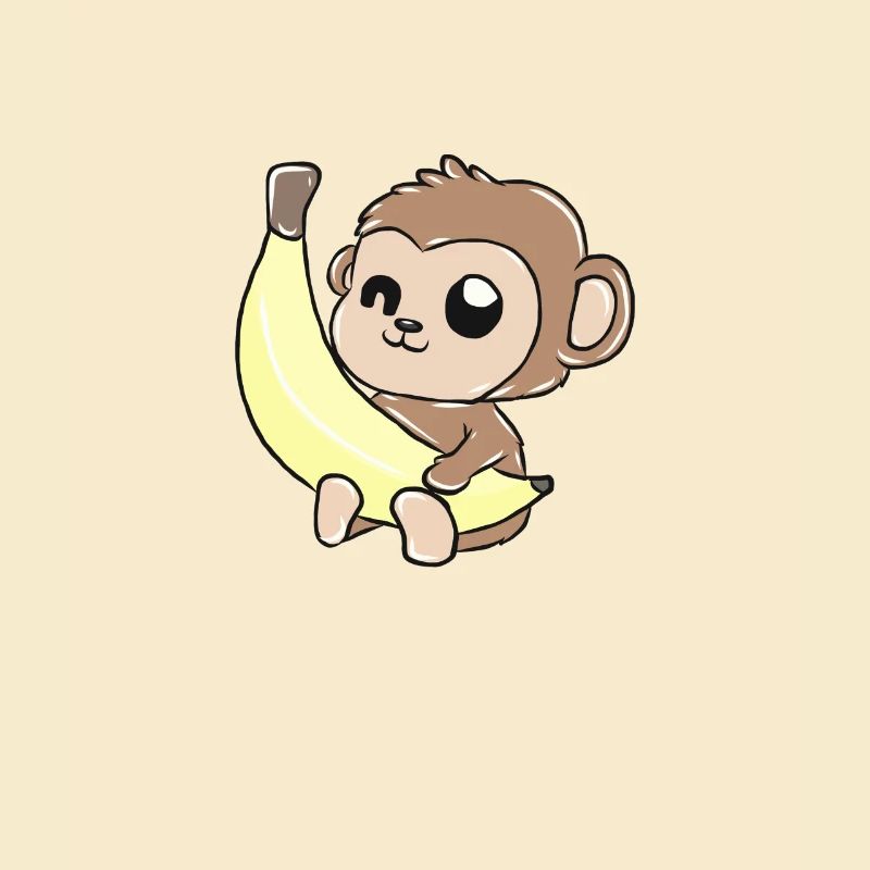 Affe Banane Geschenk
