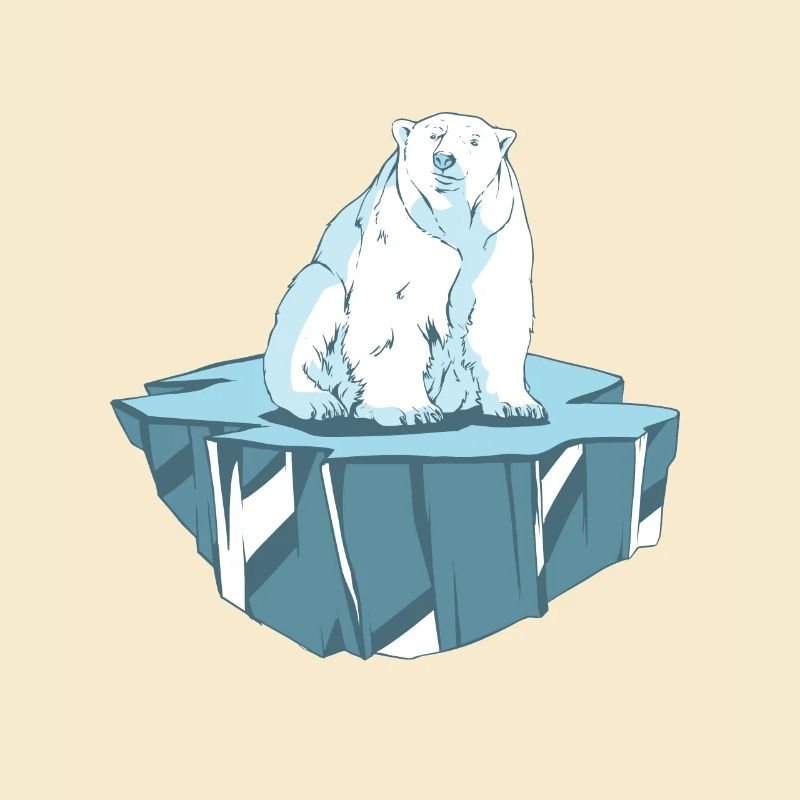 Polar bear on ice floe
