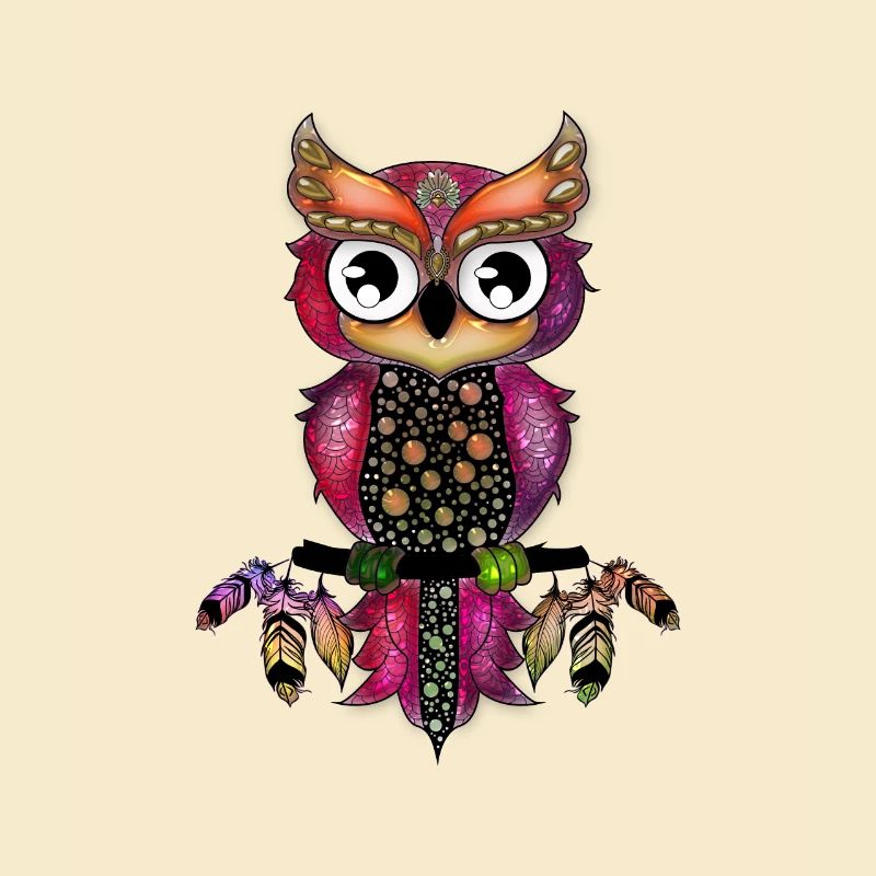 Cute elegant owl
