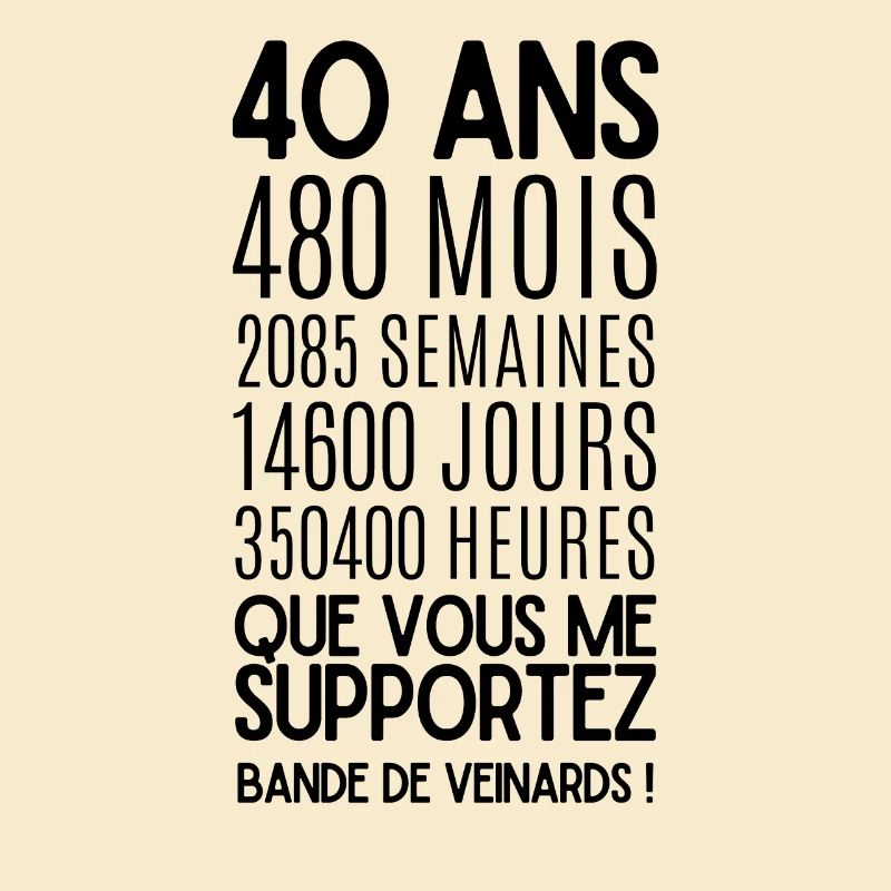 40 ans que vous me Supportez, Bande de Veinards !