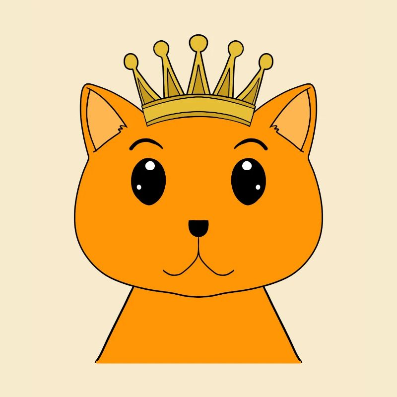 Chat avec couronne - Chat persan avec couronne