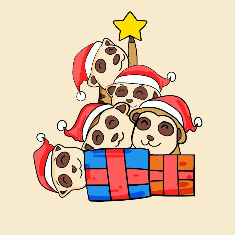 Suricate de l’arbre de Noël