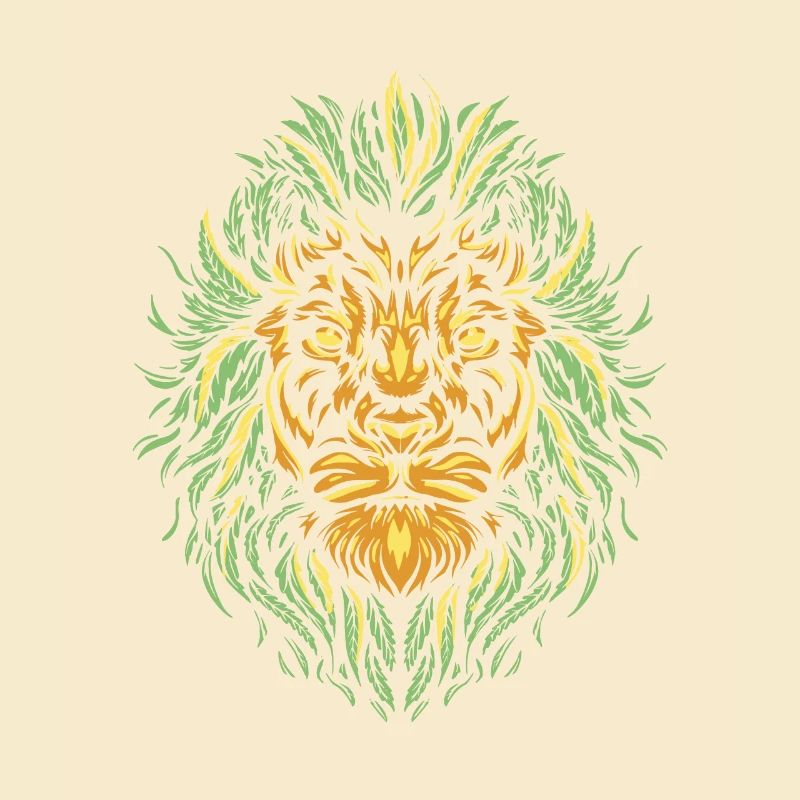 Leaf Lion Green Leaf Mask
