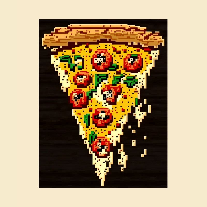 Pizza 8 bits, Pixel Art