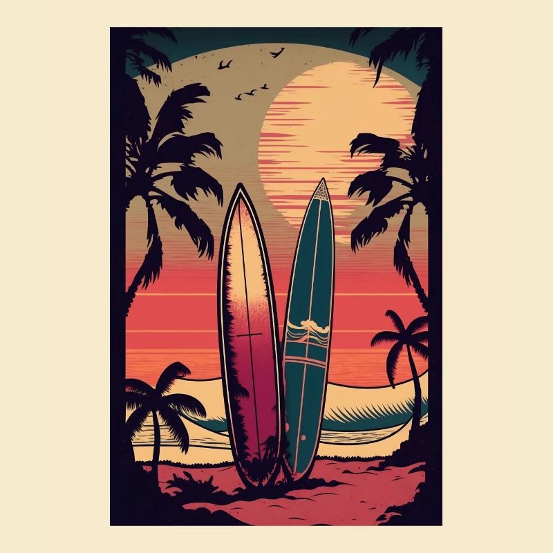 Surfen im Retro-Stil
