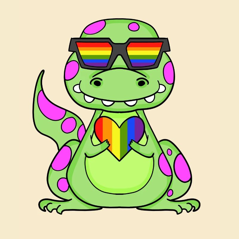 Dino Regenbogen Herz