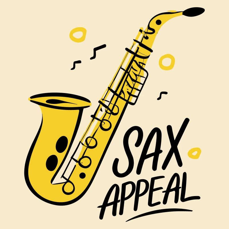 Saxophone Doré Jazz Graphique