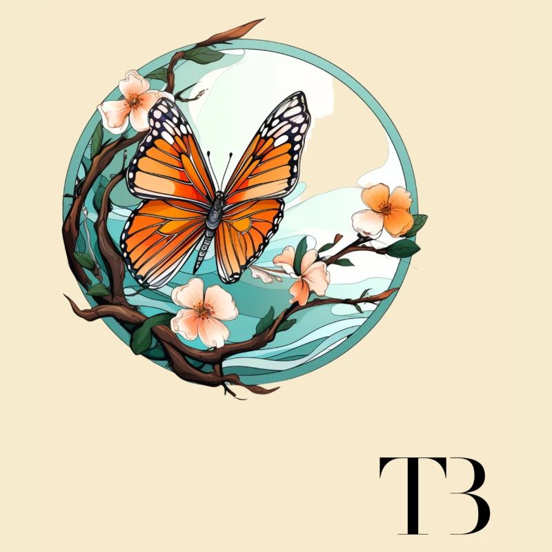 Beau design de papillon sur la branche