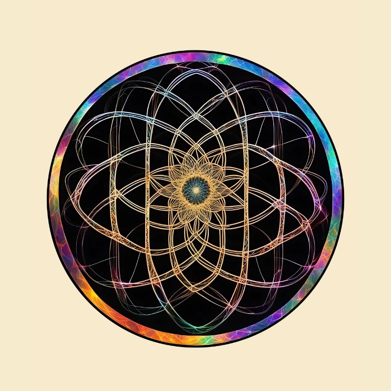 Rainbow Mandala Circle Pattern