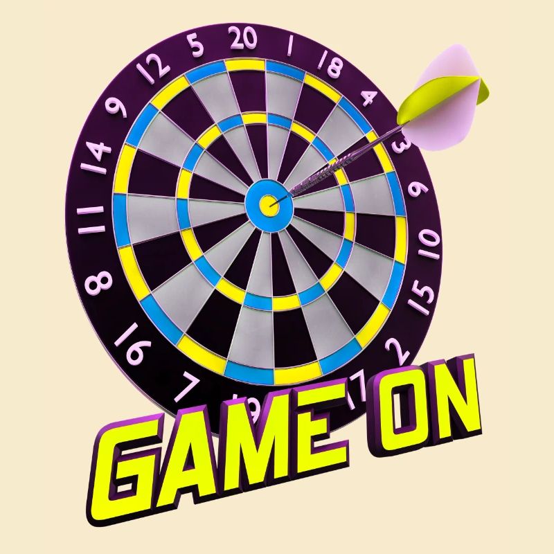 Jeu de fléchettes activé - Jaune