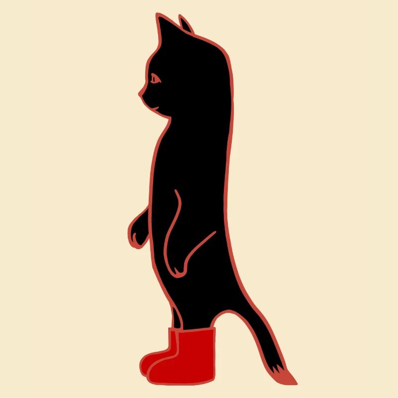 Chat Noir avec Bottes Rouge 
